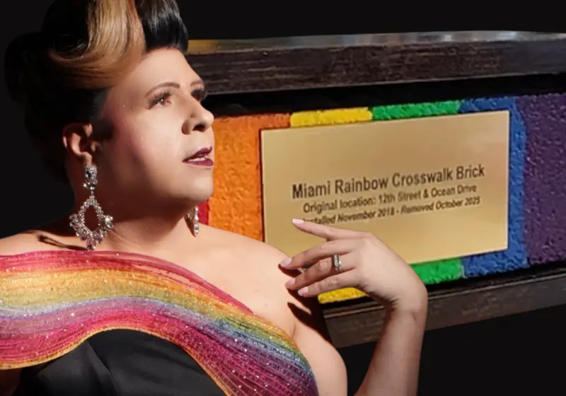 Drag queen raises $26,000 with outlawed Miami rainbow crosswalk bricks